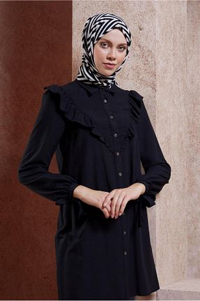 تونیک حجاب مشکی زنانه پلی استر Alvina - کد 853025556
