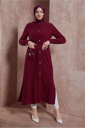 تونیک حجاب زرشکی زنانه مخلوط پلی استر Alvina - کد 829514669
