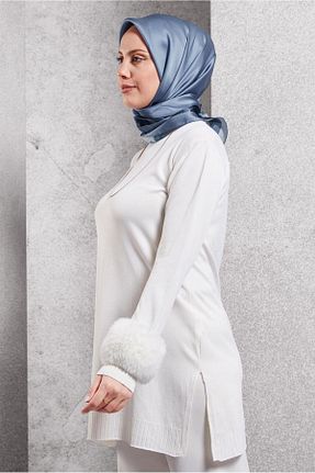 روسری سرمه ای پلی استر Alvina - کد 887652273