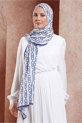 شال سرمه ای زنانه پلی استر Alvina - کد 887214719