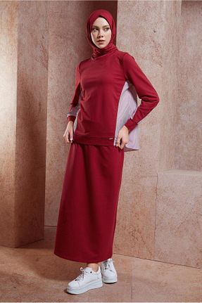 ست گرمکن حجاب قرمز زنانه رگولار Alvina - کد 855955084