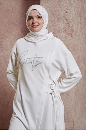 تونیک حجاب سفید زنانه مخلوط پلی استر Alvina - کد 833409292