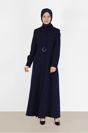 مانتو بلند حجاب سرمه ای زنانه Alvina - کد 804554927