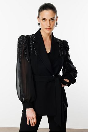 کت مشکی زنانه رگولار Moda İlgi - کد 921521178