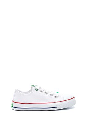 کفش اسنیکر سفید زنانه بند دار United Colors of Benetton - کد 733382320
