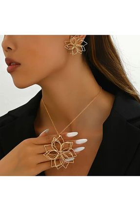 ست استیل طلائی زنانه روکش طلا SE Jewellery - کد 921519511