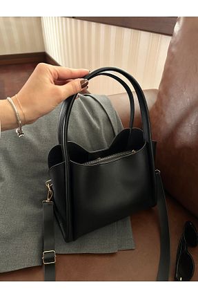کیف دوشی مشکی زنانه چرم مصنوعی NOTHING - کد 921347817
