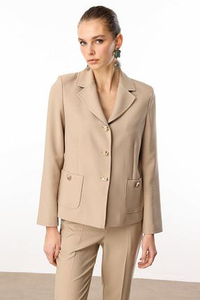 کت بژ زنانه رگولار Moda İlgi - کد 921520938