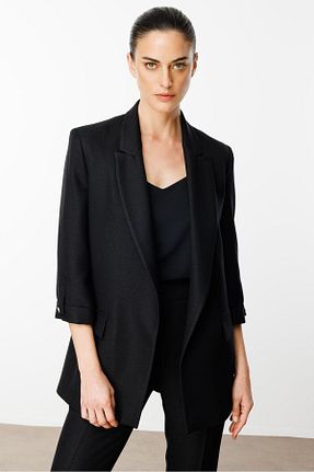 کت مشکی زنانه رگولار Moda İlgi - کد 921521017