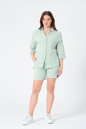 ست بالاتنه و پائین تنه سبز زنانه بافتنی eva clothing - کد 921523151