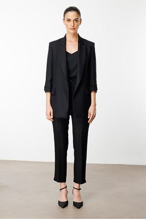 کت مشکی زنانه رگولار Moda İlgi - کد 921521017