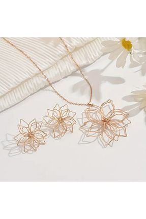 ست استیل طلائی زنانه روکش طلا SE Jewellery - کد 921519511
