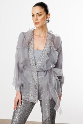 تونیک طوسی بافتنی Moda İlgi - کد 921530316