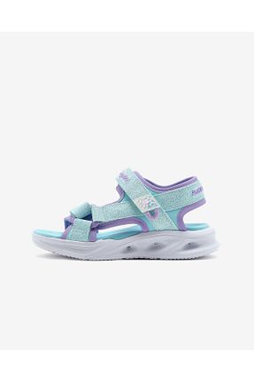 صندل آبی بچه گانه پاشنه تخت Skechers - کد 898826043