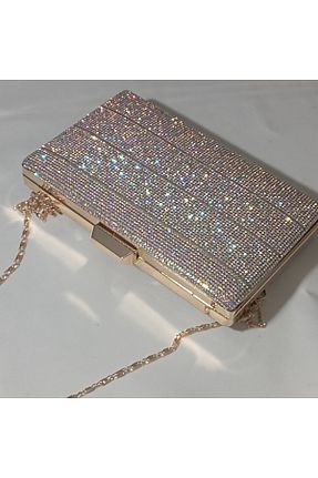 کیف مجلسی زرد زنانه چرم مصنوعی Şarra Gossi - کد 921592953