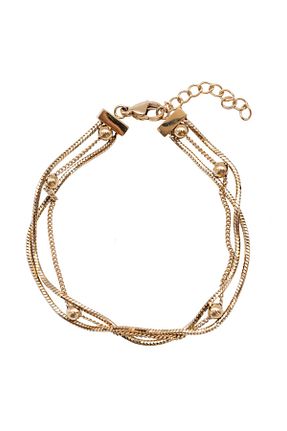 دستبند استیل (فولاد) طلائی روکش طلا Meiloras - کد 921531922