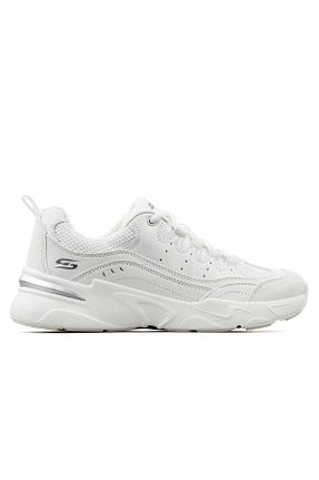 کفش پیاده روی سفید زنانه چرم مصنوعی Skechers - کد 922286910