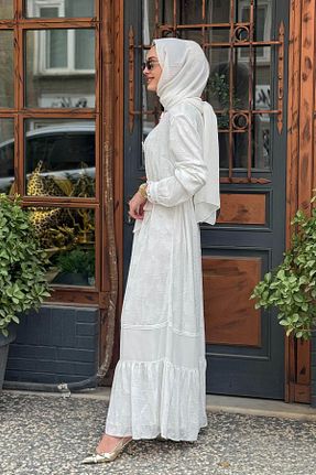 لباس حجاب سفید زنانه رگولار FUAT GÜRSEN - کد 921549309