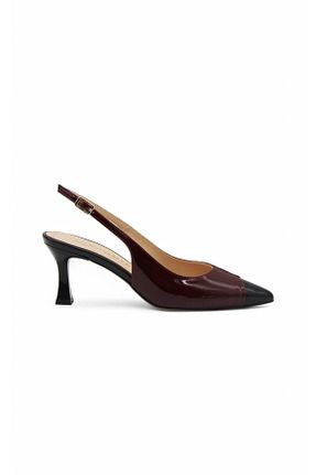 صندل زرشکی زنانه پاشنه نازک Gizzelli shoes - کد 921553451
