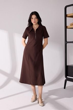 لباس قهوه ای زنانه بافتنی KASSEL - کد 921571025