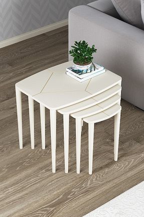 میز عسلی سفید MDF asaella mobilya - کد 922290638