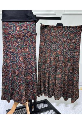 دامن سایز بزرگ سرمه ای زنانه Penye ModaMinar - کد 921578829
