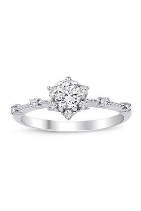 انگشتر جواهر طوسی زنانه زیرکن passion silver - کد 921563919