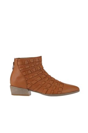 بوت / نیم بوت قهوه ای زنانه چرم خالص Bueno Shoes - کد 316607721