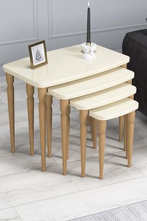 میز عسلی بژ MDF asaella mobilya - کد 922298166