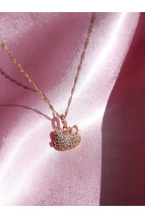 گردنبند جواهر زرد زنانه برنجی Reorah Collection - کد 921579139