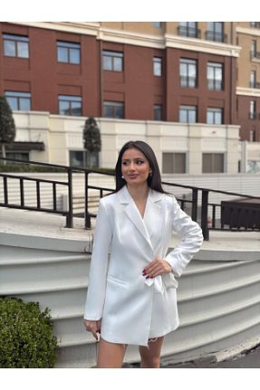 کت سفید زنانه Relaxed MODAMILLO - کد 897495179