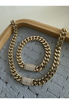 گردنبند استیل ( فولاد ) طلائی زنانه استیل (فولاد) Butik - کد 901175411