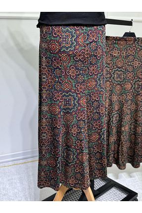 دامن سایز بزرگ سرمه ای زنانه Penye ModaMinar - کد 921578829