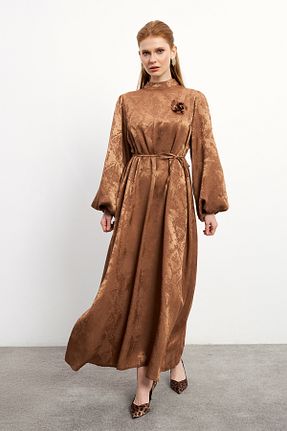 لباس حجاب قهوه ای زنانه رگولار VAVİNOR - کد 921577404