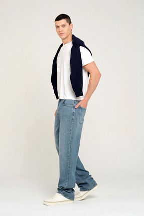 شلوار جین آبی مردانه پاچه زیپ دار Pantamo Jeans - کد 921577378