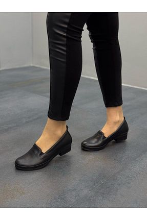 کفش کژوال مشکی زنانه چرم خالص DİVA - کد 921577306