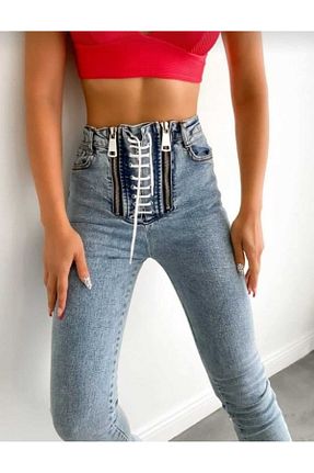شلوار جین آبی زنانه جین Style - کد 921588903