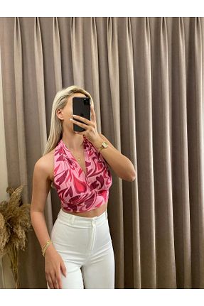 بلوز صورتی زنانه Kalp Zora Butik - کد 809162031