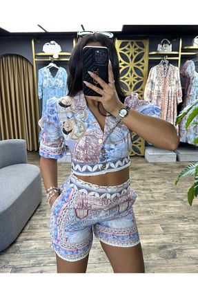 کت و شلوار رنگی زنانه یقه کتی Julidress - کد 921544596