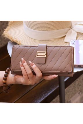 کیف پول قهوه ای زنانه ابعاد بزرگ rinkadoll - کد 921599935