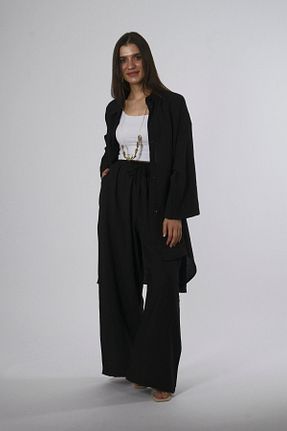 ست بالاتنه و پائین تنه مشکی زنانه بافتنی ABBRA - کد 917492040
