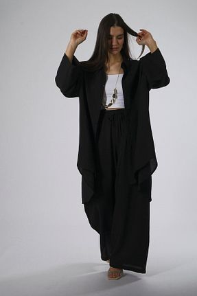 ست بالاتنه و پائین تنه مشکی زنانه بافتنی ABBRA - کد 917492040