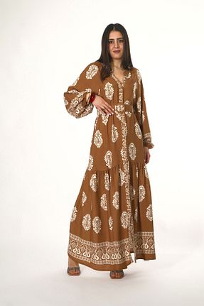 لباس قهوه ای زنانه بافتنی ABBRA - کد 899173239