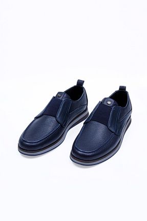 کفش لوفر سرمه ای مردانه چرم خالص Vantaggio - کد 922328970