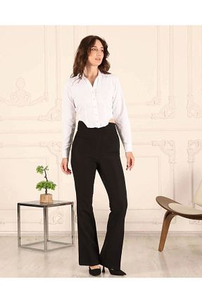 شلوار پارچه ای مشکی زنانه بلند kaes giyim - کد 764570015