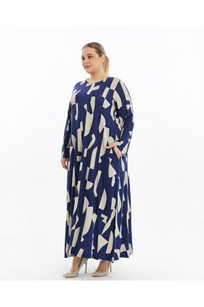 لباس سایز بزرگ سرمه ای زنانه پنبه ای Te&Te - کد 922345564
