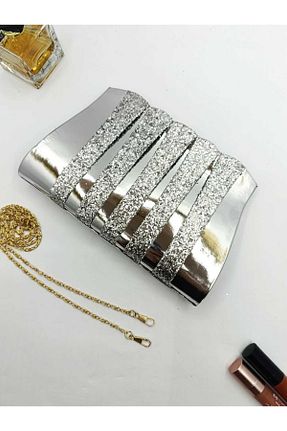 کیف پورتفوی و کلاچ متالیک زنانه چرم لاکی By EDUU - کد 921630107