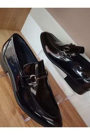 کفش کلاسیک مشکی مردانه چرم لاکی bymosyo - کد 921643350