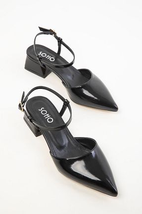 کفش پاشنه بلند کلاسیک مشکی زنانه چرم مصنوعی SOHO - کد 905026884