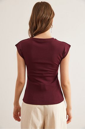 بلوز زرشکی زنانه ساده Olalook - کد 917527609